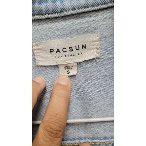Pacsun‎ distressed denim Jacket Small - Picture 3 of 10
